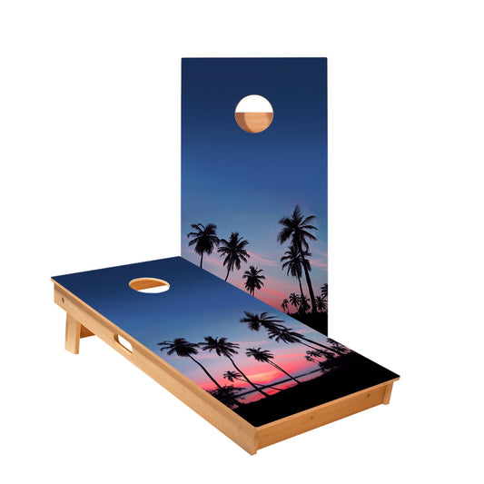 Palm Tree Sunset Cornhole Boards