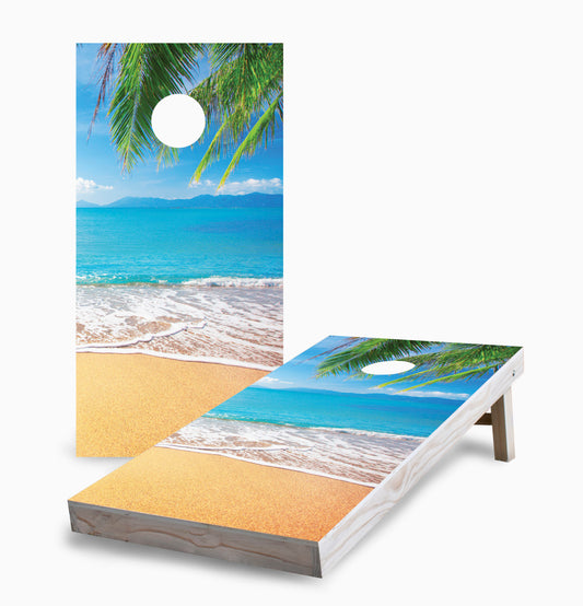 Paradise on the Beach Cornhole Boards