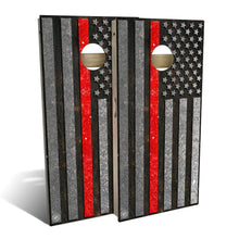 American Flag Thin Red Line Weatherproof Cornhole Boards

