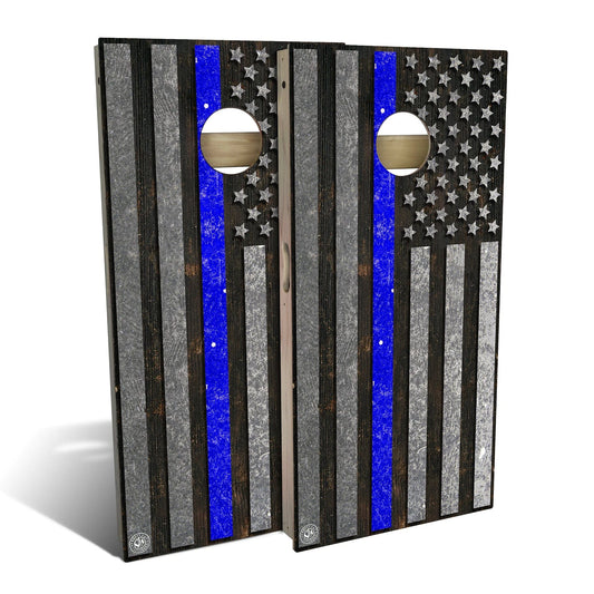 American Flag Thin Blue Line Weatherproof Cornhole Boards