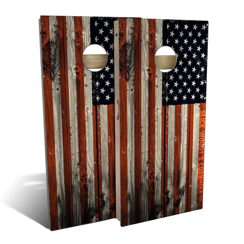 American Flag Distressed Cornhole Boards