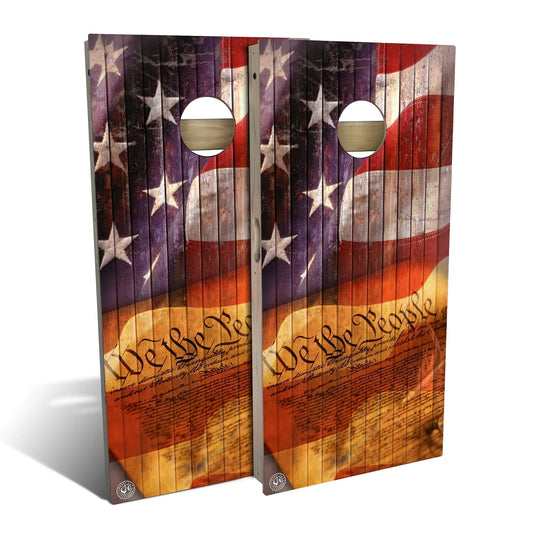 American Flag We The People Cornhole Boards