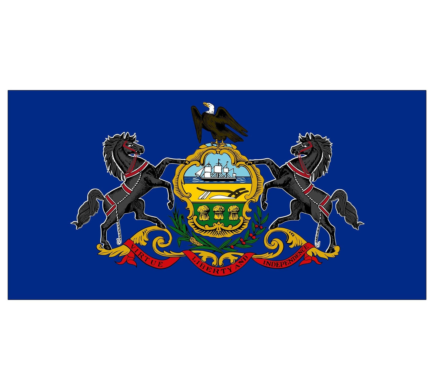 Pennsylvania State Flag poolmat closeup