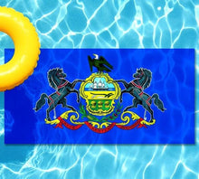 Pennsylvania State Flag poolmat from above
