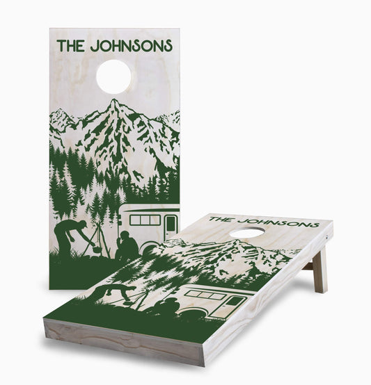Personalized Family Camping Cornhole Boards