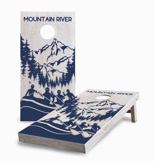 Personalized River Rafting Cornhole Boards