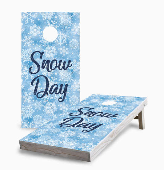 Personalized Snowflake Pattern Cornhole Boards