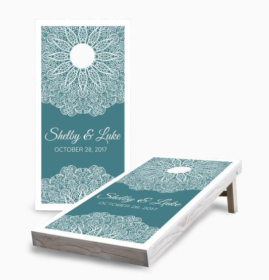 Personalized Wedding Mandala Cornhole Boards