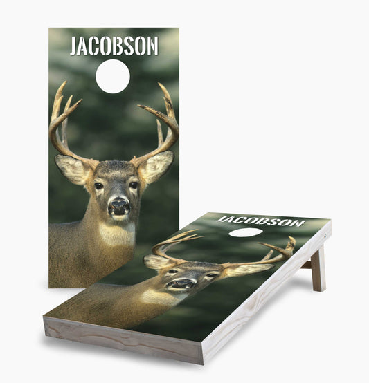 Personalized White-tailed Deer Cornhole Boards