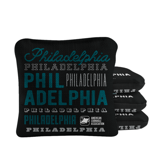 Gameday Philadelphia Football Synergy Pro Black Cornhole Bags