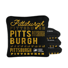 Gameday Pittsburgh Football Synergy Pro Black Cornhole Bags
