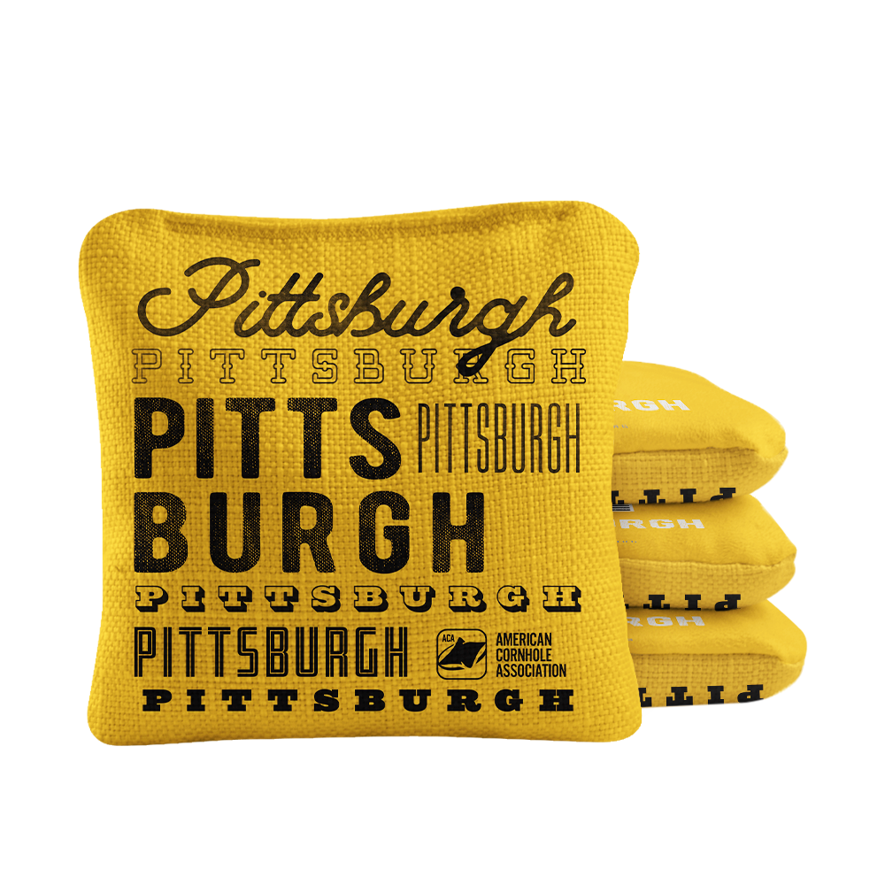 Gameday Pittsburgh Football Synergy Pro Yellow Cornhole Bags