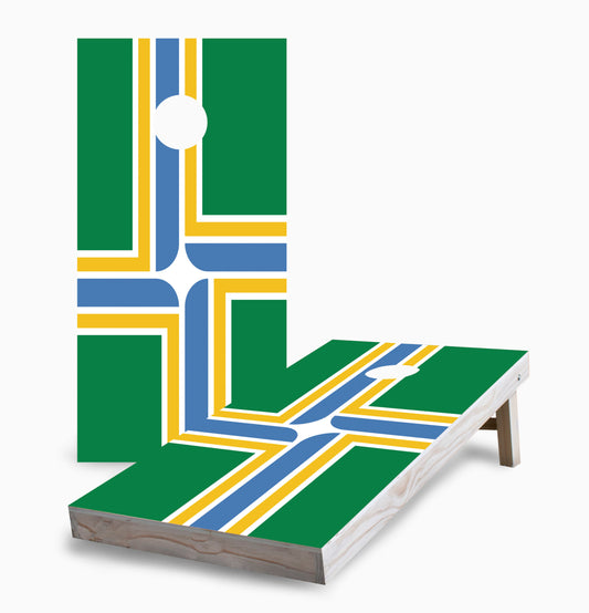 Portland City Flag Cornhole Boards