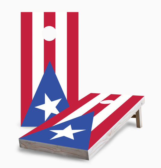 Puerto Rican Flag Cornhole Boards