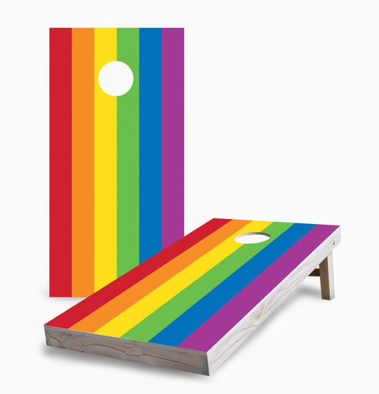 Rainbow Pride Flag Cornhole Boards