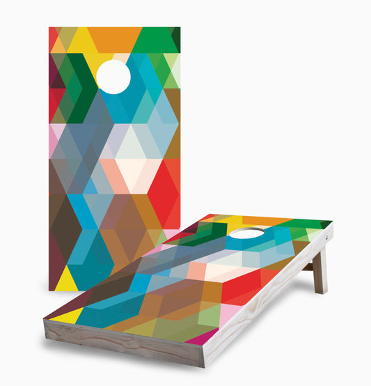 Retro Mosaic Cornhole Boards