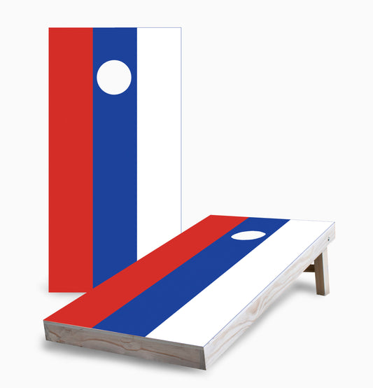 Russian Flag Cornhole Boards