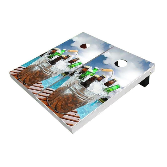 Beach Beer Bucket All-Weather Cornhole Boards