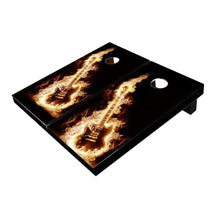 Flaming Guitar Cornhole Boards

