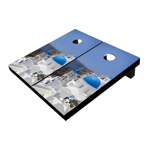 Greek Island Themed Cornhole Boards