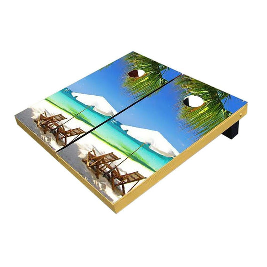 Beach Chairs #5 Cornhole Boards