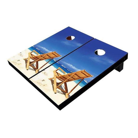 Beach Chairs Facing Left All-Weather Cornhole Boards