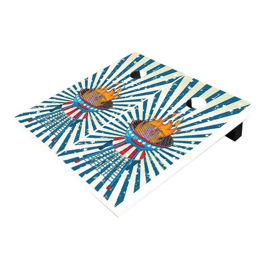 Patriotic Grill Cornhole Boards