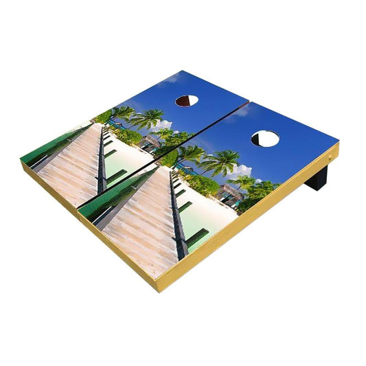 Beach Dock #2 Cornhole Boards
