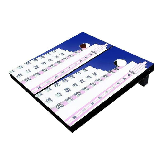 South Beach Building Cornhole Boards