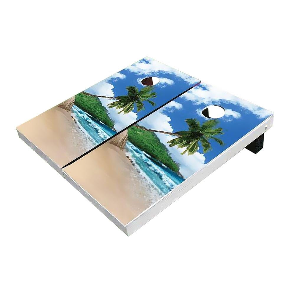 Tropical Beach Cornhole Boards