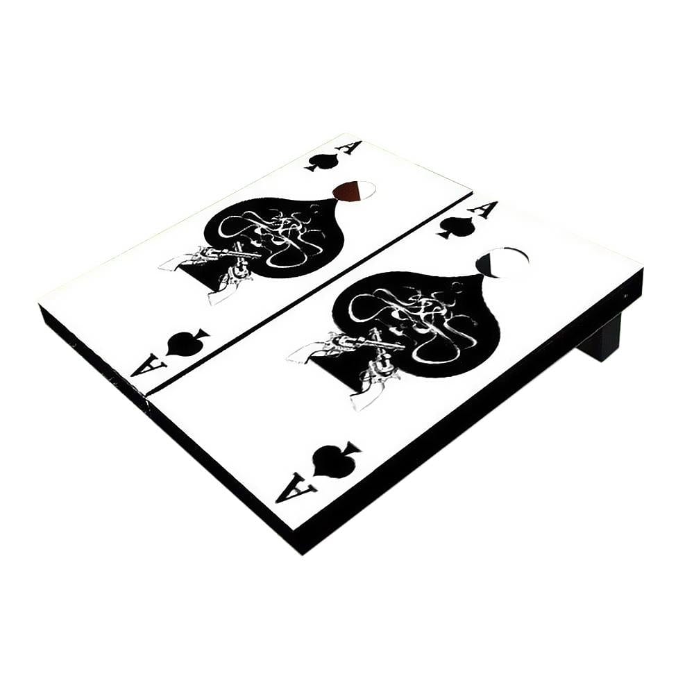 Ace of Spade White Cornhole Boards