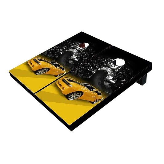 Camaro Yellow Cornhole Boards