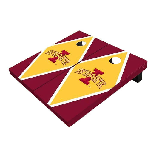 Iowa State Yellow And Red Diamond Cornhole Boards