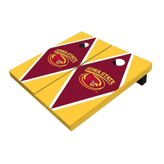 Iowa State Cyclone Red And Yellow Diamond All-Weather Cornhole Boards