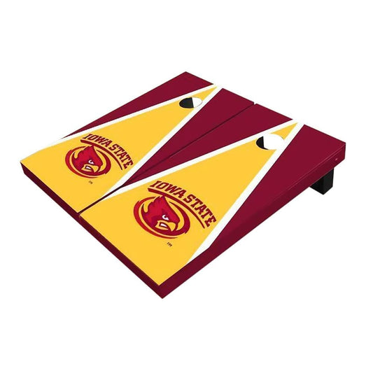 Iowa State Cyclone Yellow And Red Triangle All-Weather Cornhole Boards