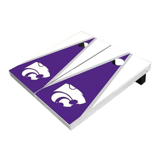 Kansas State Wildcats Purple And White Triangle Cornhole Boards