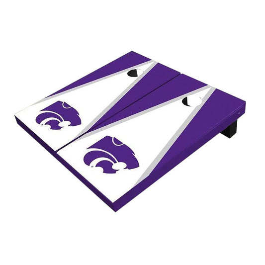 Kansas State Wildcats White And Purple Triangle Cornhole Boards