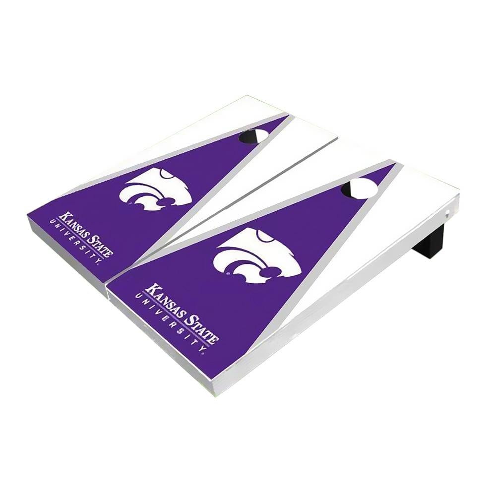 Kansas State Wildcats Purple And White Triangle Cornhole Boards