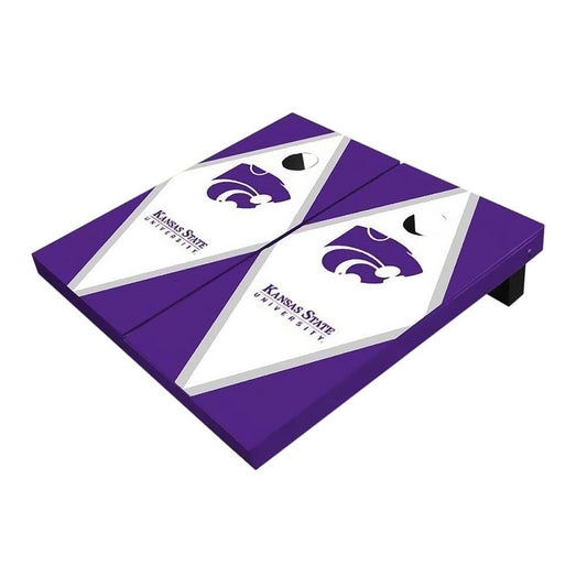Kansas State Wildcats White And Purple Diamond Cornhole Boards