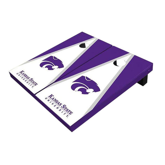 Kansas State Wildcats White And Purple Triangle Cornhole Boards