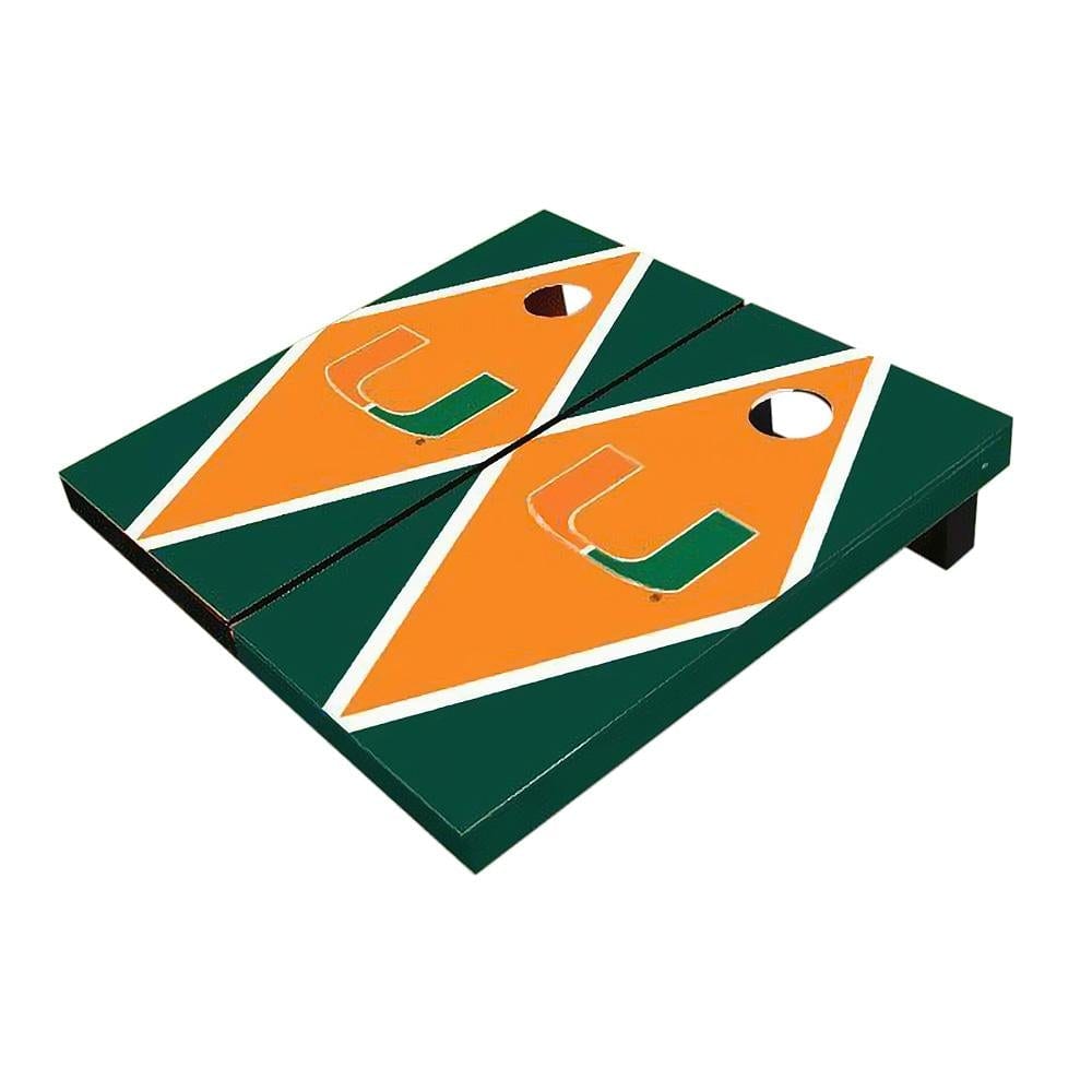Miami Orange And Green Diamond Cornhole Boards