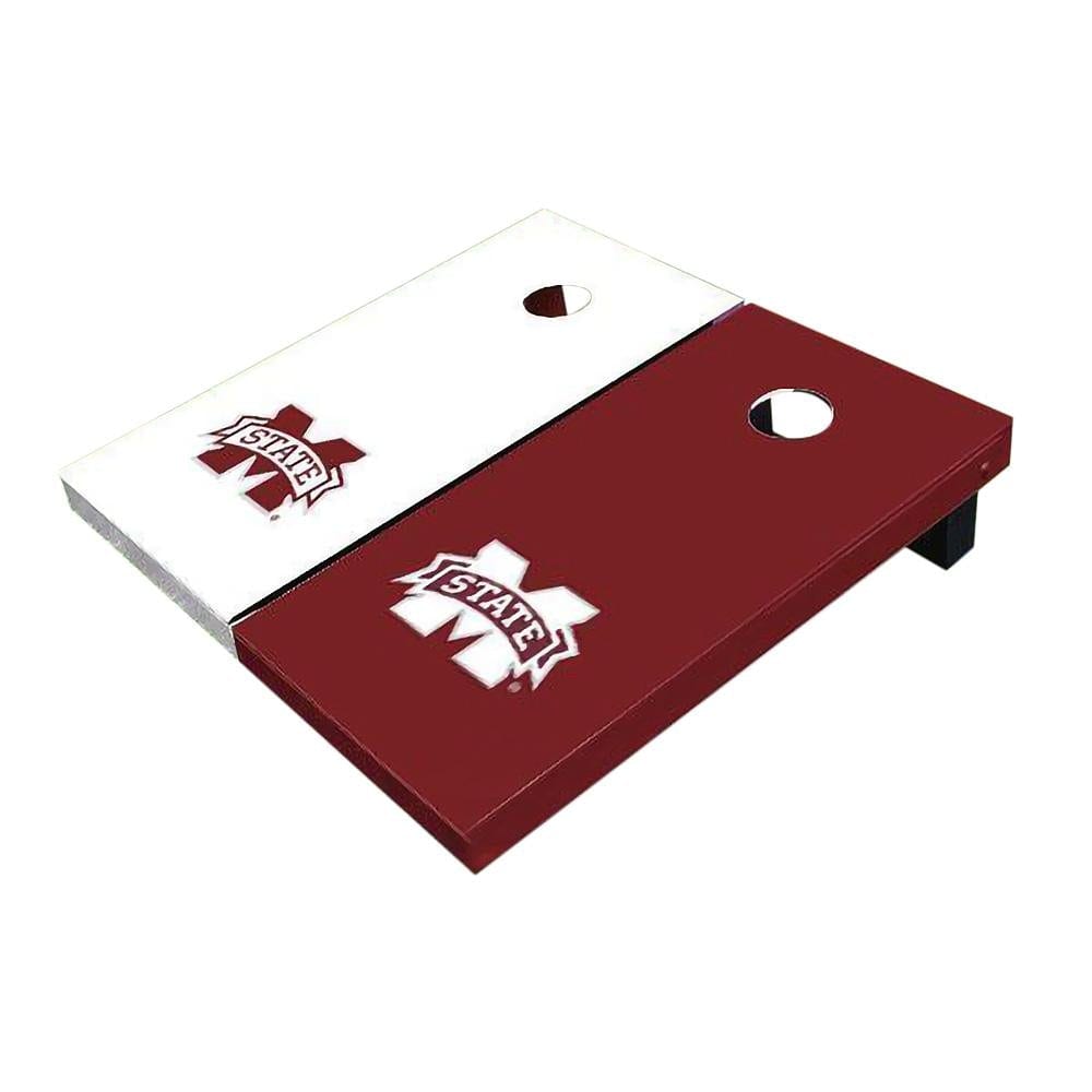 Mississippi State Alternating Solid All-Weather Cornhole Boards