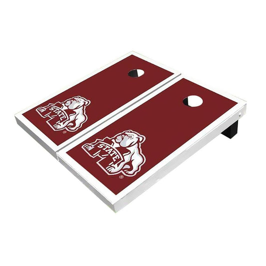 Mississippi State Bulldog White All-Weather Cornhole Boards