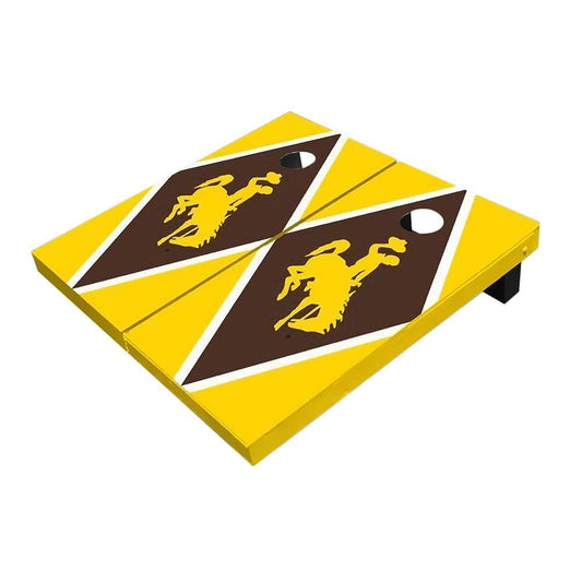 Wyoming Cowboys Brown And Gold Diamond All-Weather Cornhole Boards