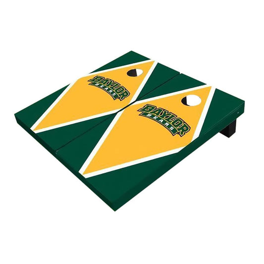 Baylor Arch Yellow And Hunter Green Diamond Cornhole Boards