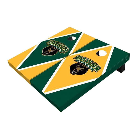 Baylor Bear Head Alternating Diamond All-Weather Cornhole Boards