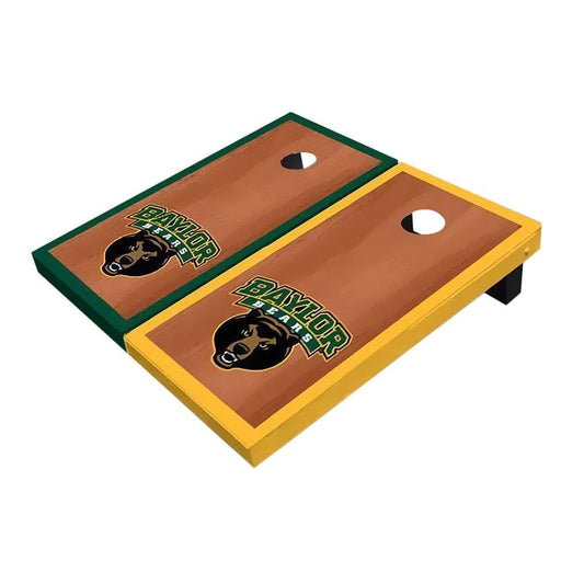 Baylor Bear Head Rosewood Alternating Cornhole Boards