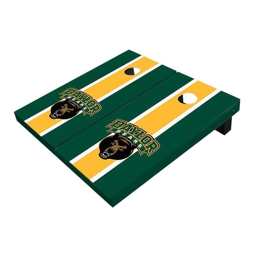 Baylor Bear Head Yellow And Hunter Green All-Weather Cornhole Boards