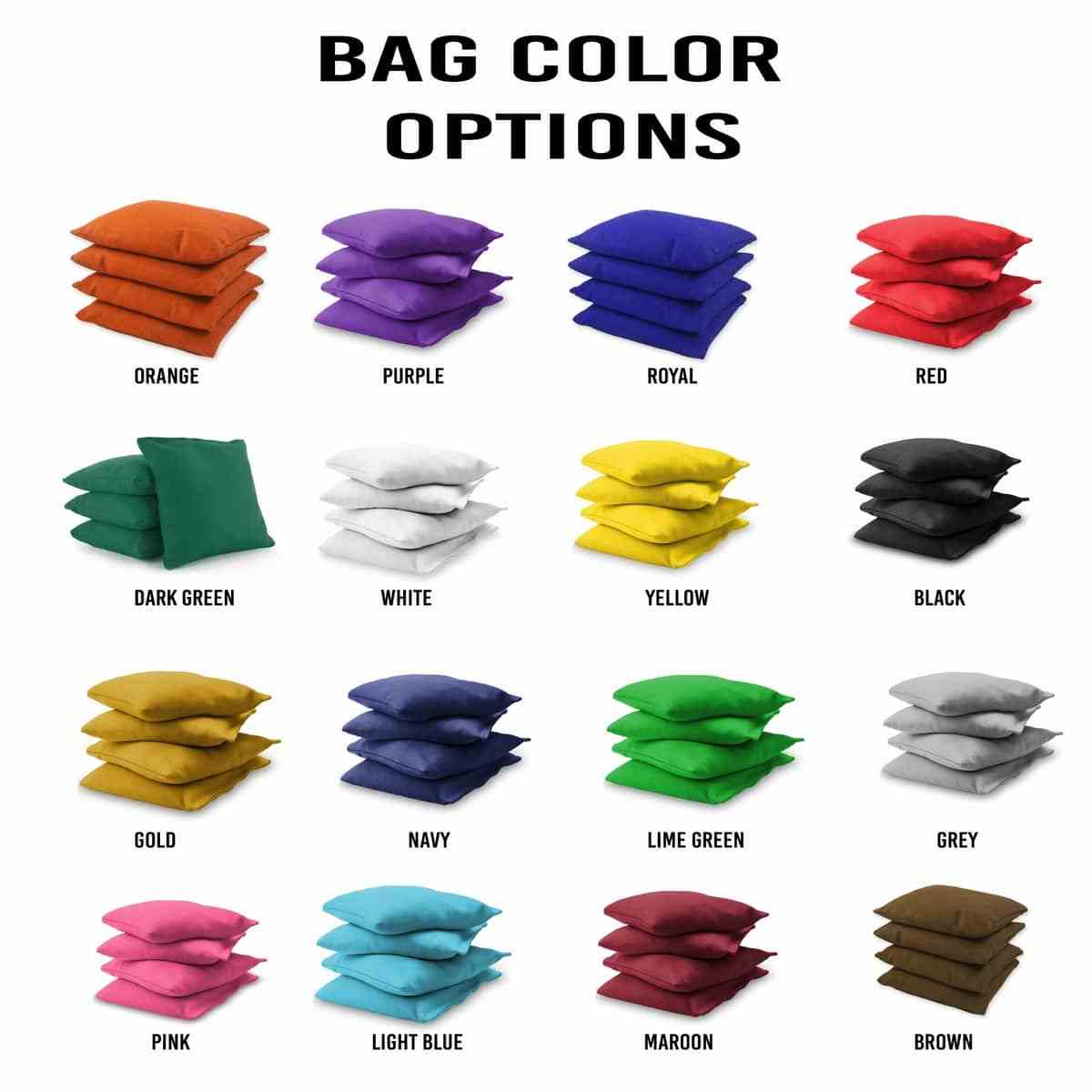 North Carolina State 2x4 bag colors