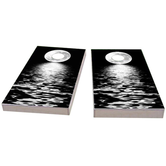 Full Moon Over the Water Cornhole Boards